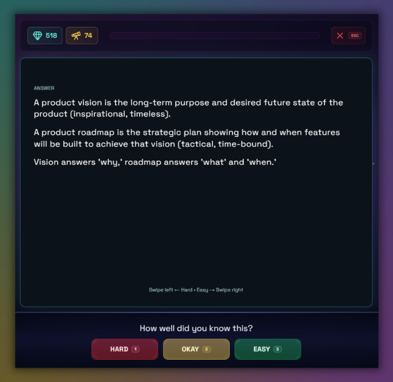 AI flashcards make information on boterview more memorable that ChatGPT