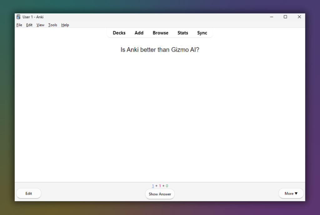 In my opinion, Anki is better than Gizmo AI