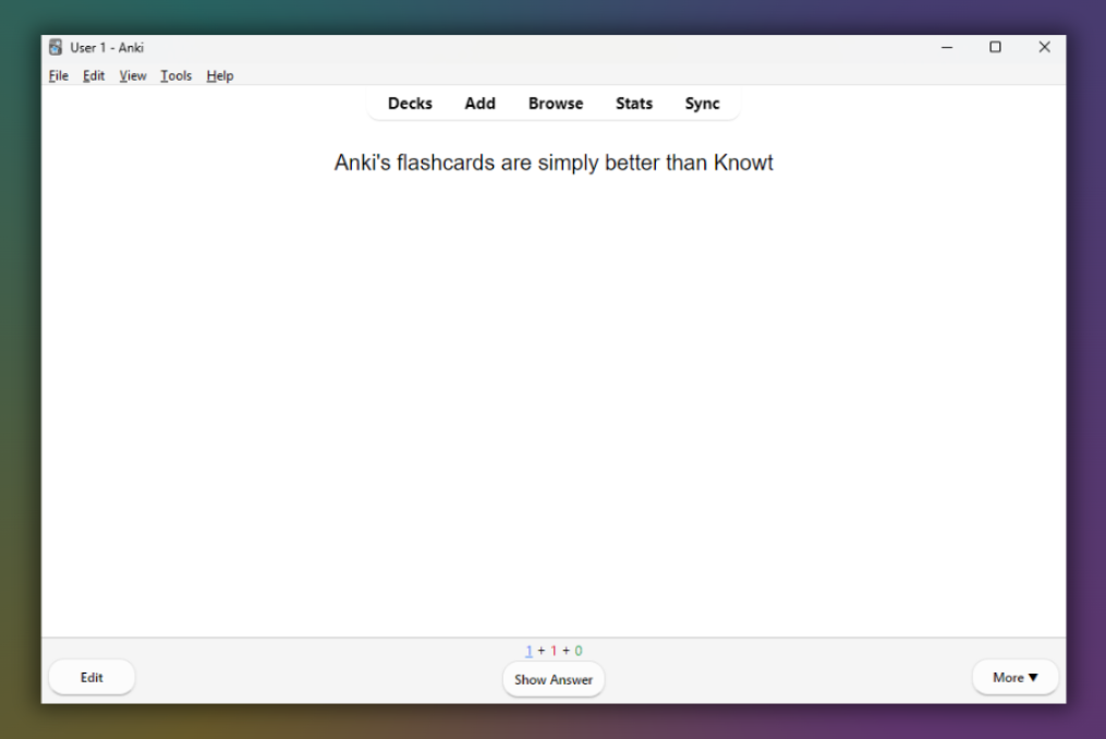The UI of Anki looks old, but it works like a charm