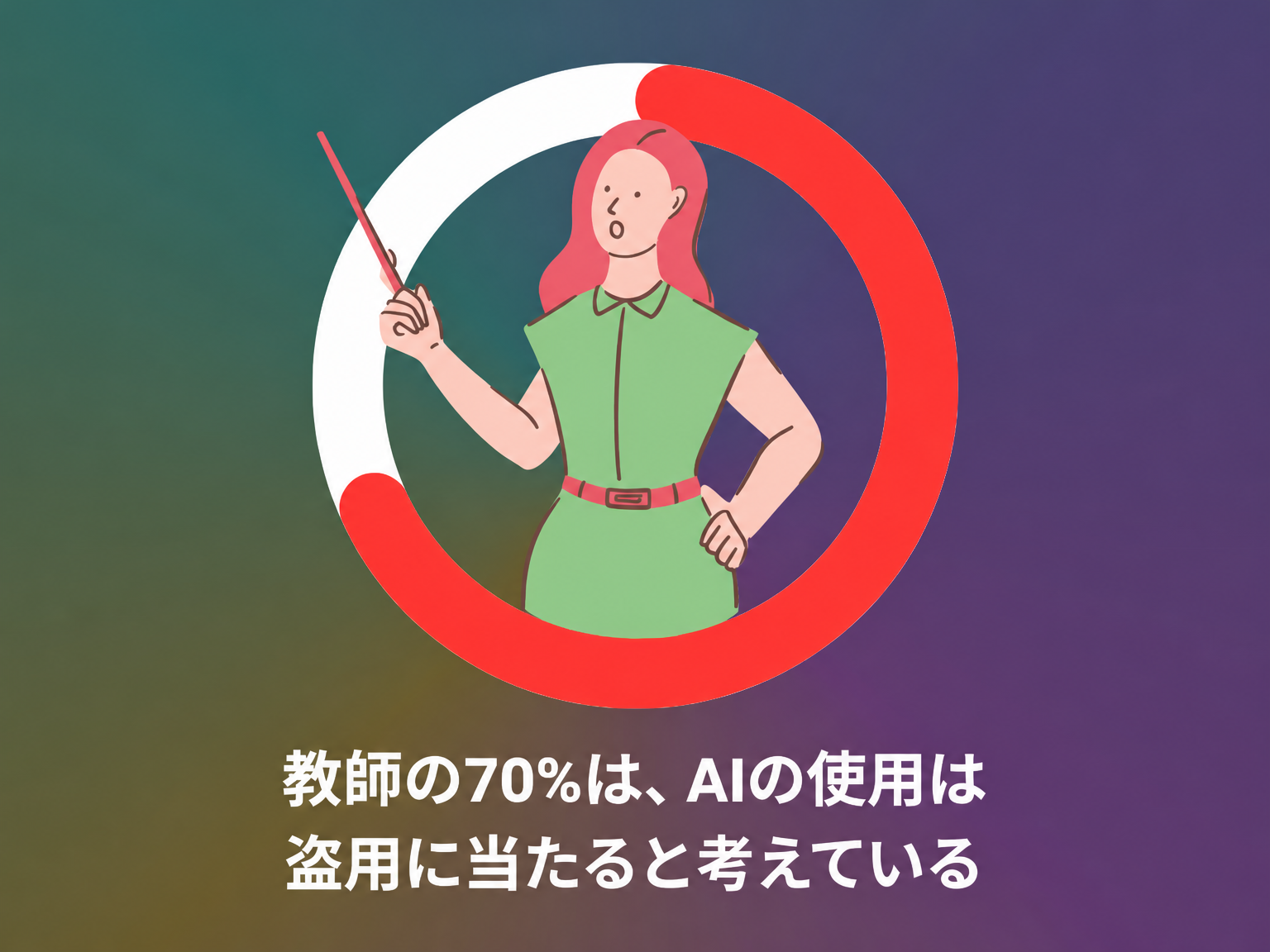 教師による、AIの使用は盗用に当たるという見解