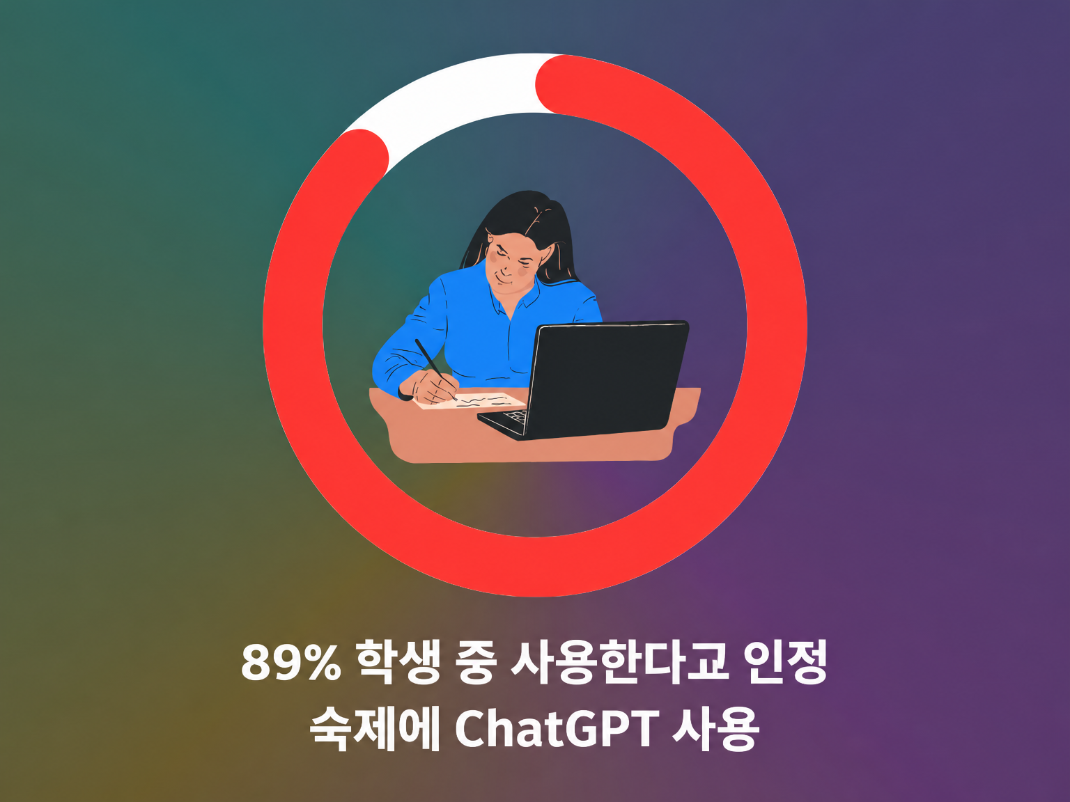 ChatGPT를 사용하는 학생의 비율