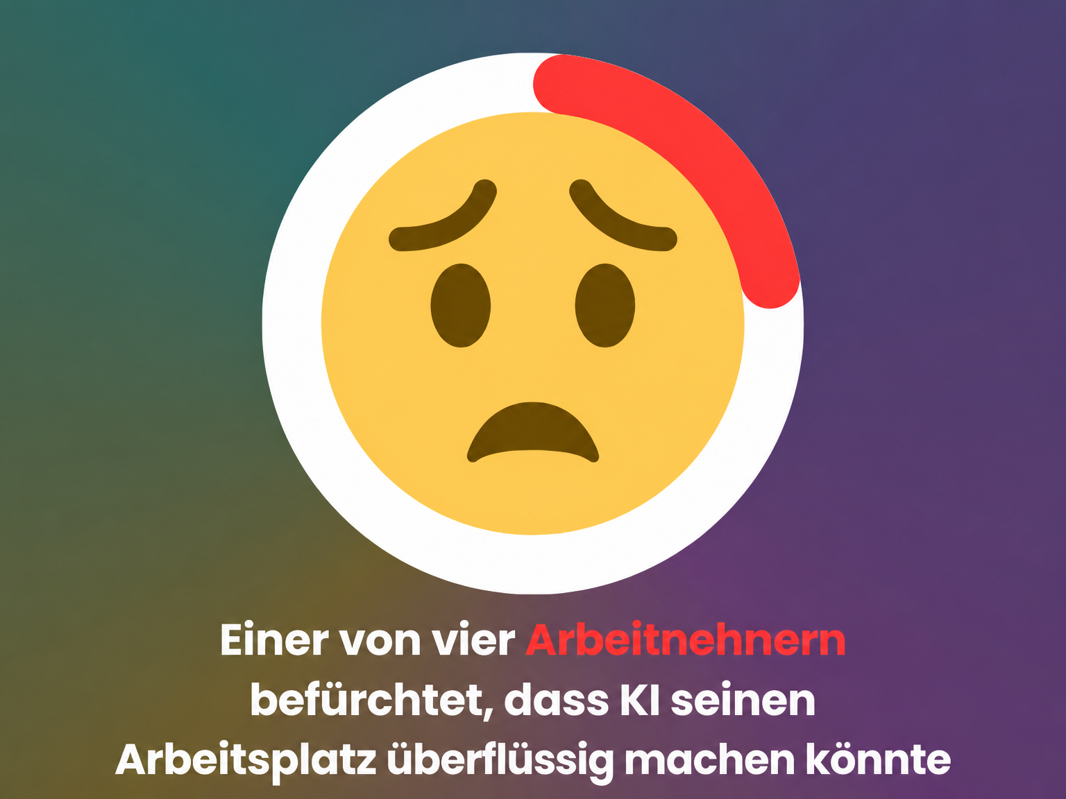 Einer von vier Beschäftigten befürchtet, den Arbeitsplatz durch KI zu verlieren