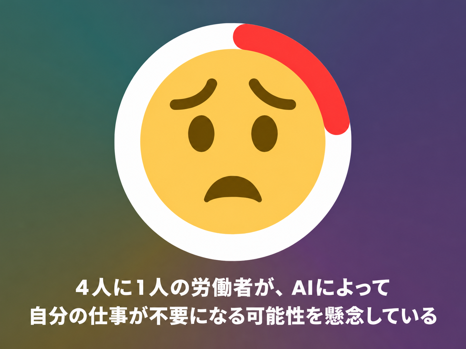 4人に1人の労働者がAIによる失職を懸念