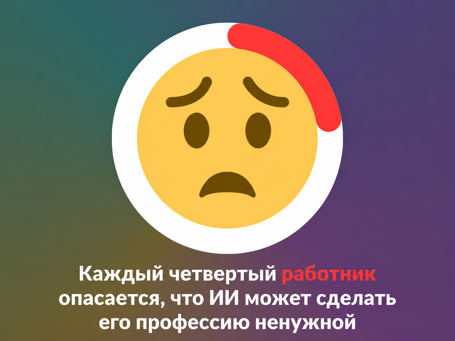 Каждый четвертый работник опасается потерять работу из-за ИИ Каждый четвертый работник опасается потерять работу из-за ИИ