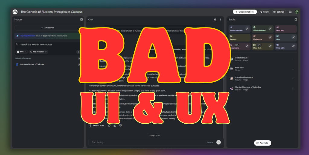 How I use of NotebookLM, it does not work for learning and has a confusing UI How I use of NotebookLM, it does not work for learning and has a confusing UI