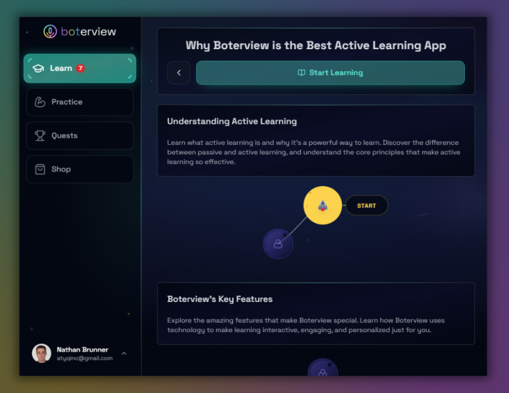 boterview active learning through courses