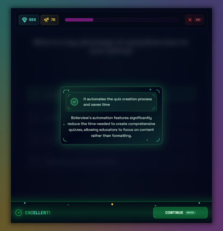 boterview quiz feedback system example boterview quiz feedback system example