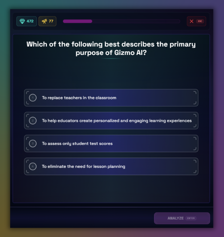 boterview's quiz example