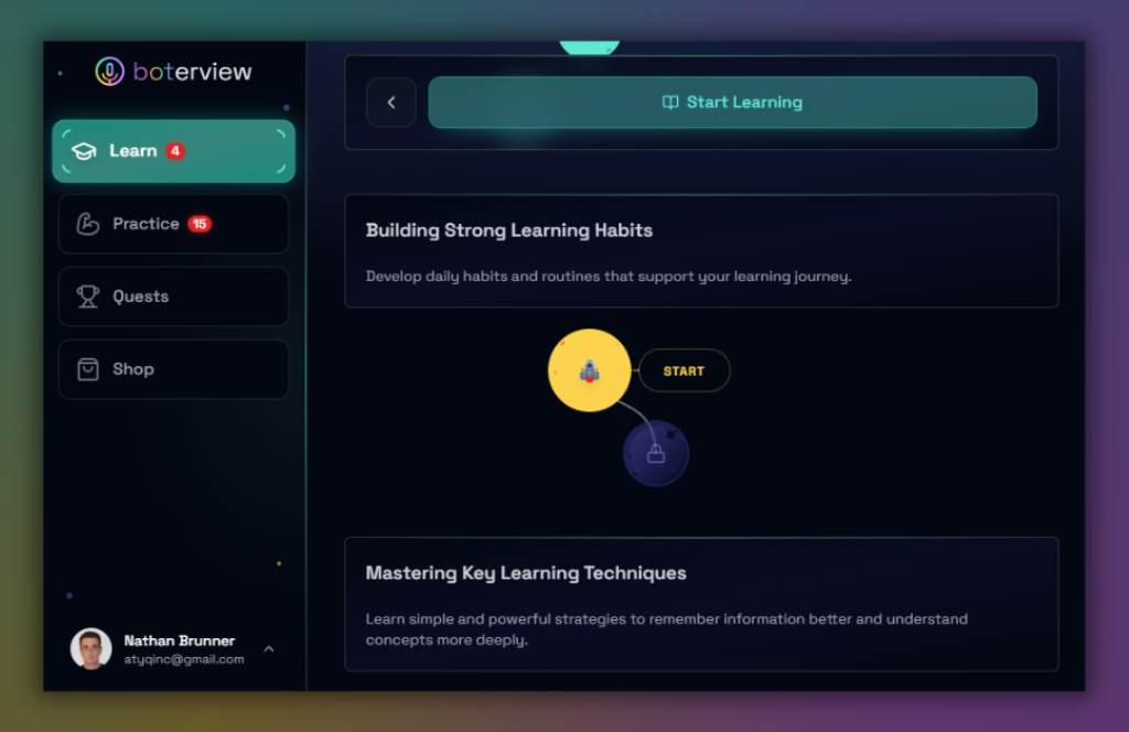 Course example boterview