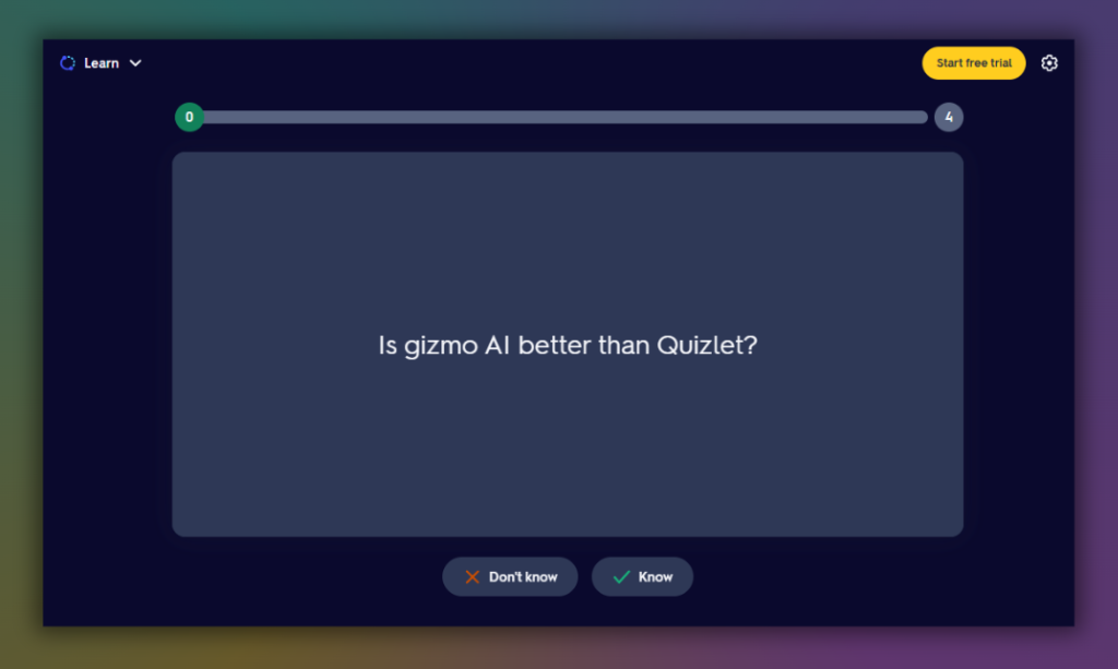 Quizlet flashcards are a great alternative to Gizmo AI