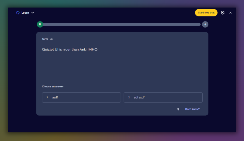 Quizlet is a great alternative to Anki