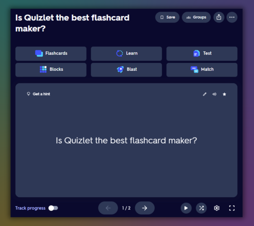 Quizlet is a great tool to learn with flashcards for students