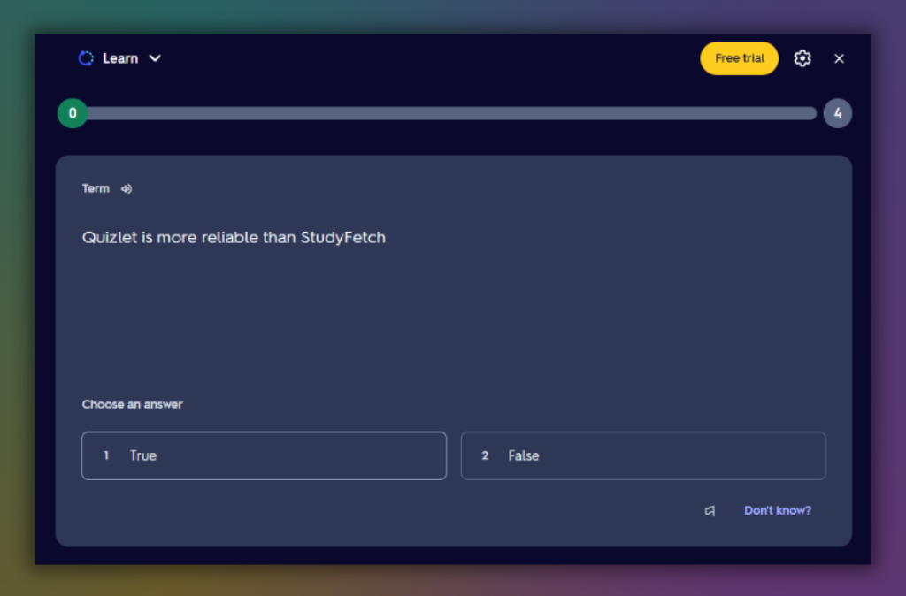 Quizlet is a great alternative to StudyFetch